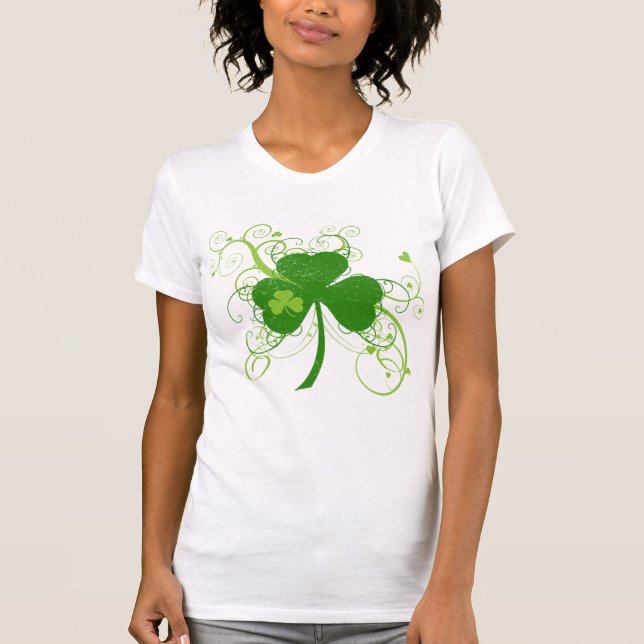 Extravagantes Kleeblatt St. Patricks Tages T-Shirt (Vorderseite)