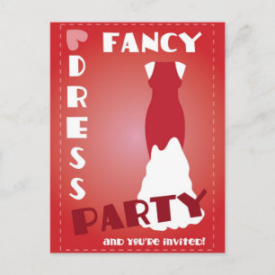 Extravagantes Kleid Party und Sie sind eingeladen  Postkarte