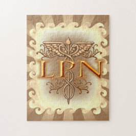 Extravagantes Kupfer Caduceus LPN Nurse