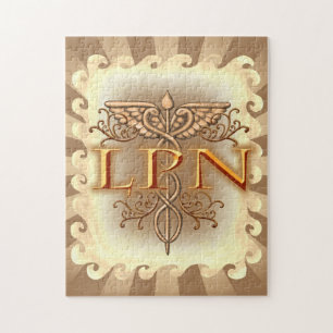 Extravagantes Kupfer Caduceus LPN Nurse