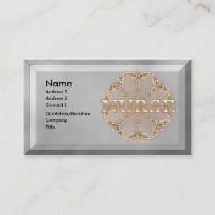 Extravagantes Kupfer Caduceus RN Nurse Visitenkarte