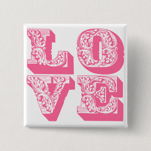 Extravagantes Liebe Square Button