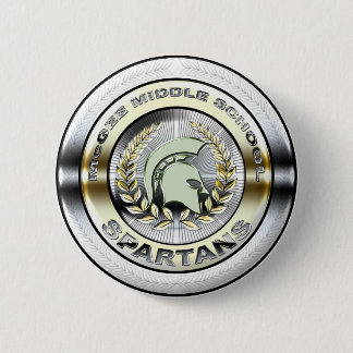 Extravagantes metallisches spartanisches Logo #1 Button