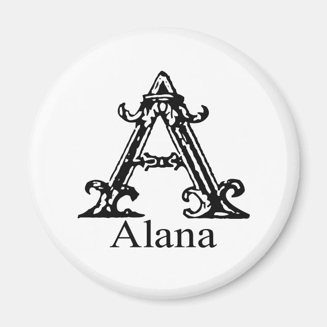 Extravagantes Monogramm: Alana Magnet (Vorne)