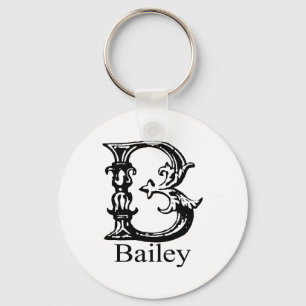Extravagantes Monogramm: Bailey Schlüsselanhänger