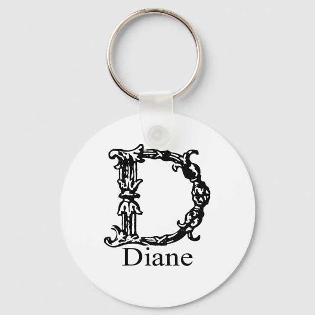 Extravagantes Monogramm: Diane Schlüsselanhänger (Vorderseite)