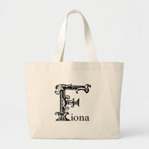 Extravagantes Monogramm: Fiona Jumbo Stoffbeutel