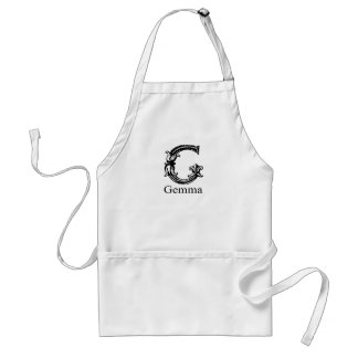 Extravagantes Monogramm: Gemma Schürze
