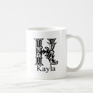 Extravagantes Monogramm: Kayla Kaffeetasse