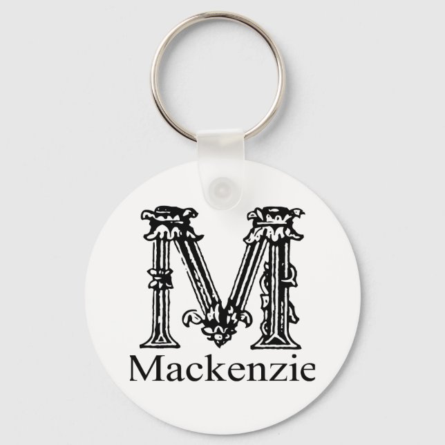 Extravagantes Monogramm: Mackenzie Schlüsselanhänger (Vorderseite)