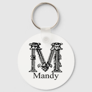 Extravagantes Monogramm: Mandy Schlüsselanhänger