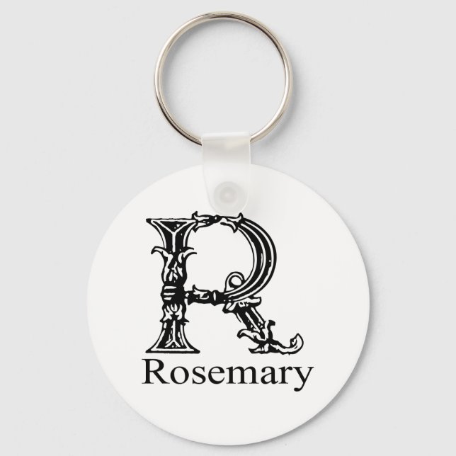 Extravagantes Monogramm: Rosemary Schlüsselanhänger (Vorderseite)
