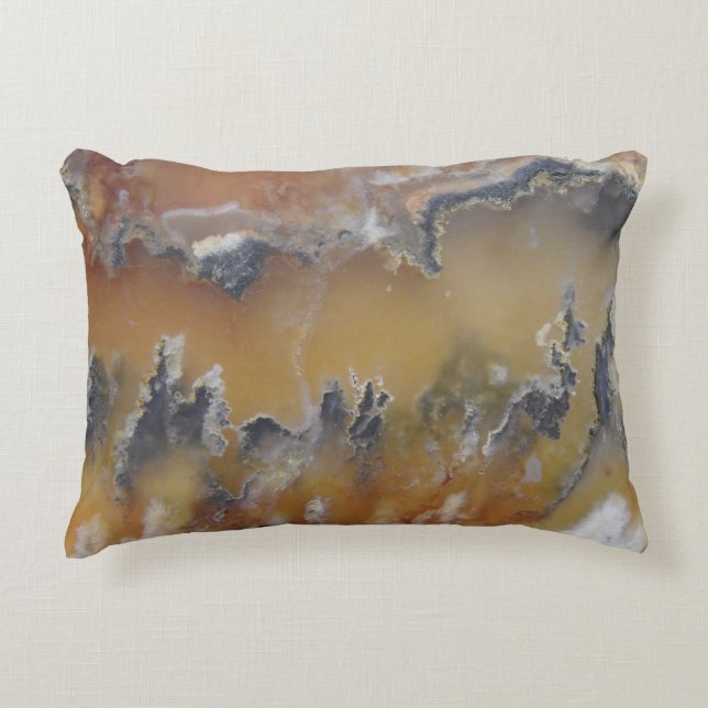 Extravagantes Natural Rock Mossy Agate Foto entwic Dekokissen (Vorderseite)