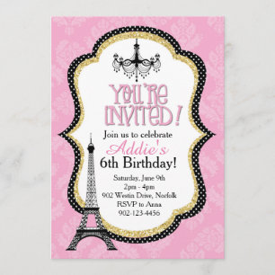 Extravagantes Pariser Party Einladung