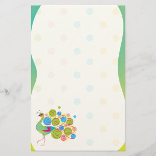 Extravagantes Pfau-Briefpapier Briefpapier