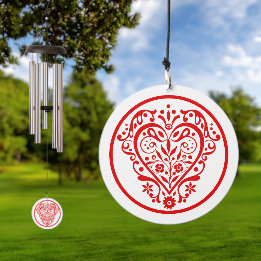 Extravagantes romantisches Rotes Herz Windspiel