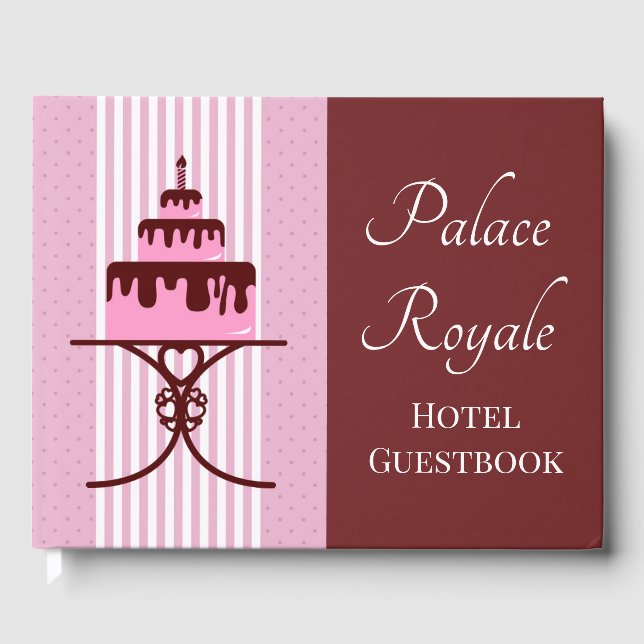 Extravagantes, rosa Hotel Bed and Breakfast Gästebuch (Vorderseite)