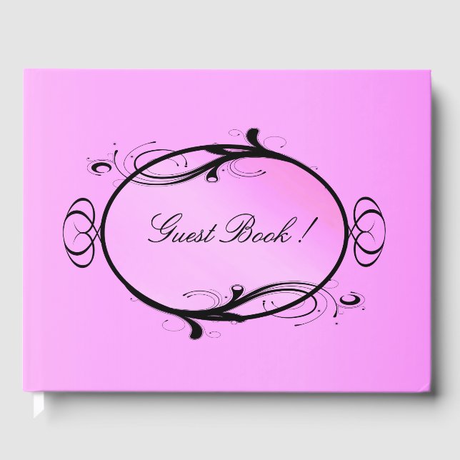 Extravagantes Rosa Wedding Guest Book Gästebuch (Vorderseite)
