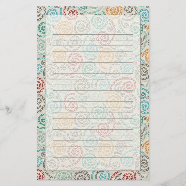 Extravagantes rumpled Papier der Stickerei (Vorderseite)