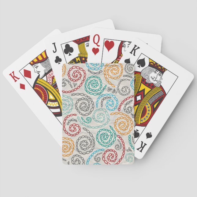 Extravagantes rumpled Papier der Stickerei Spielkarten (Rückseite)