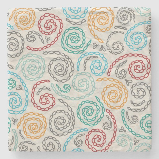 Extravagantes rumpled Papier der Stickerei Steinuntersetzer (Vorderseite)