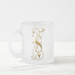 Extravagantes S mit Monogramm Mattglastasse