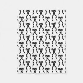 Extravagantes Schwarzes Bow-Muster Fleecedecke