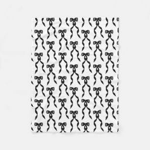 Extravagantes Schwarzes Bow-Muster Fleecedecke