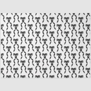 Extravagantes Schwarzes Bow-Muster Seidenpapier