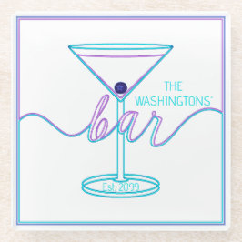 Extravagantes Script Spaß-Farben Spaß-Bar Glasuntersetzer