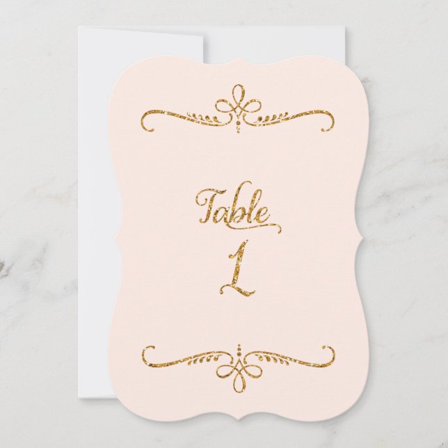 Extravagantes Script Tischnummer 1 Empfang (Vorderseite)