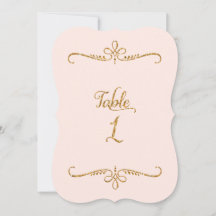 Extravagantes Script Tischnummer 1 Empfang