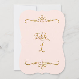 Extravagantes Script Tischnummer 1 Empfang