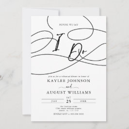 Extravagantes Skript, bevor wir "I Do" Probe Abend Einladung