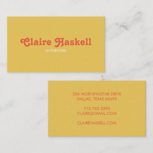 Extravagantes Skript Mustard Yellow Tomato Chic Mi Visitenkarte
