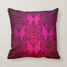 Extravagantes tiefglühendes rosa Damaskatmuster