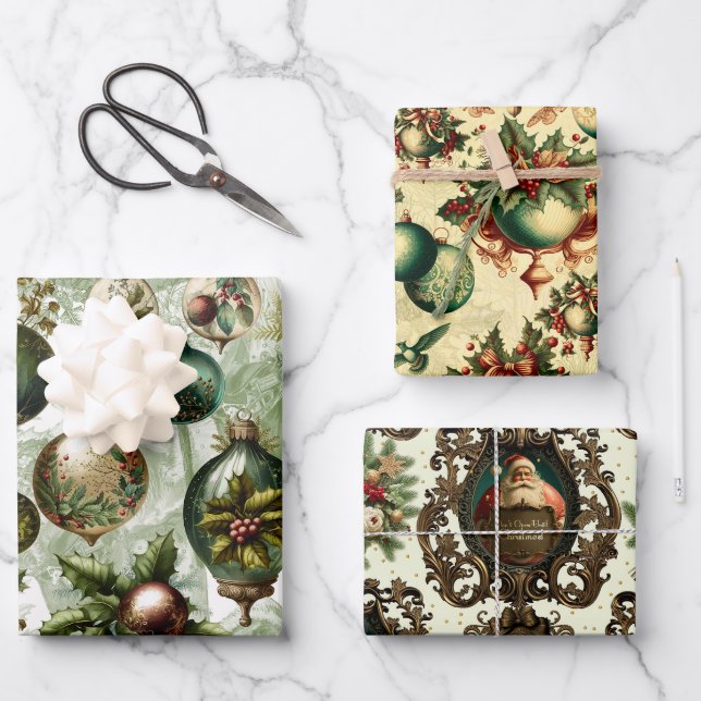 Extravagantes Viktorianisches Set Geschenkpapier Set (Vorderseite)