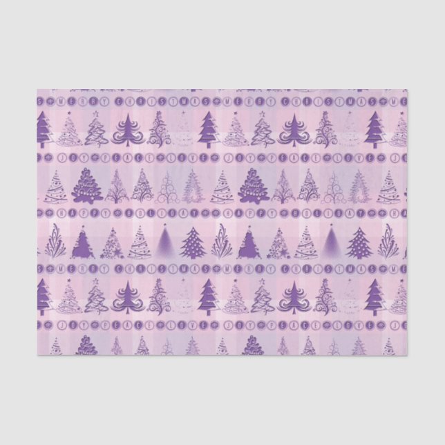 Extravagantes Weihnachtsbaum - rosa Tissue Seidenpapier (Vorderseite)
