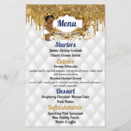 Extravagantes White|Gold Tropfen Glitzer African P Flyer
