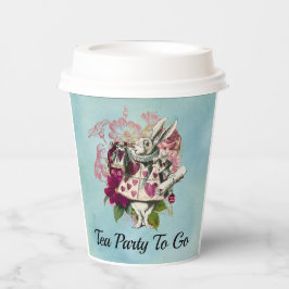 Extravagantes Wonderland Weißes Kaninchen Tee Part Pappbecher