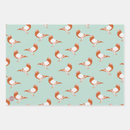 extravantes Taubendekor , Bambi und Pudelmuster Geschenkpapier Set