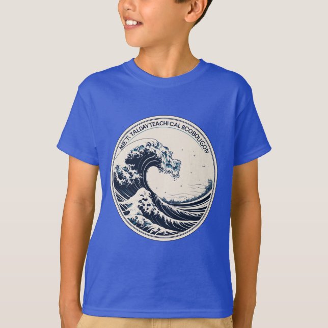 Extrem detailliertes Montabeach Ocean Wave Logo T-Shirt (Vorderseite)