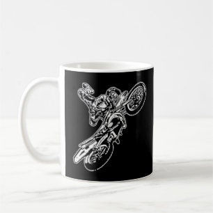 Extrem Dirt Bike Motocross Rider Distressed Style Kaffeetasse