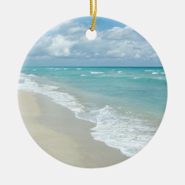 Extrem entspannend Strand Blick auf weißen Sand Keramikornament (Vorne)