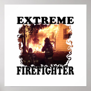 Extrem-Feuerwehrmann Poster