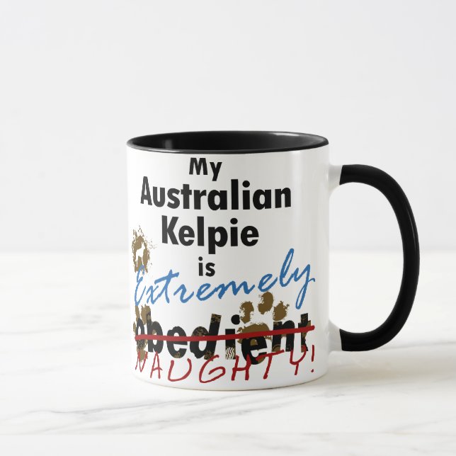 Extrem frecher australischer Kelpie Tasse (Rechts)