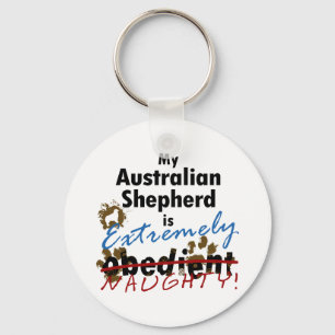 Extrem frecher australischer Schäfer Schlüsselanhänger