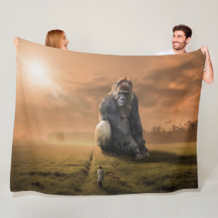 EXTREM GROSSE GORILLA FLEECEDECKE
