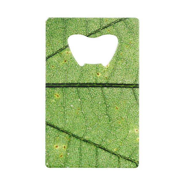Extrem grünes Leaf Kreditkartenflaschenöffner (Vorderseite)