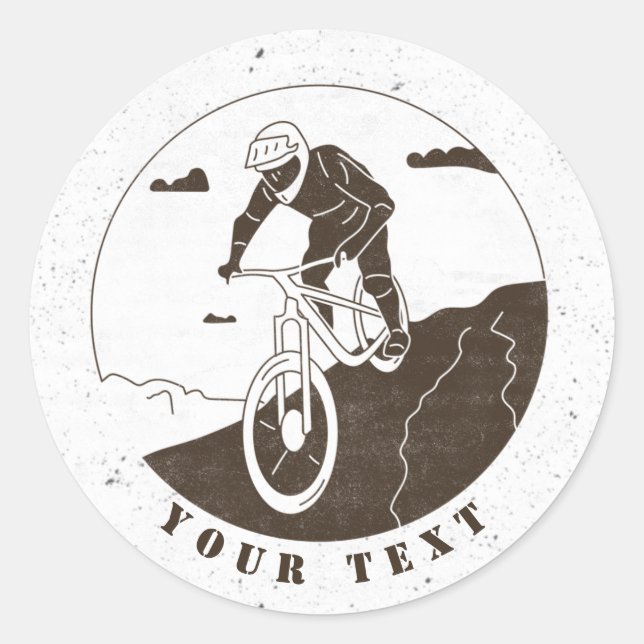 Extrem Mountain Biking Radsport Sportradfahrer Coo Runder Aufkleber (Vorderseite)